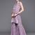 Women Lavender & White Bandhani Pure Cotton Kurti with Sharara & Dupatta