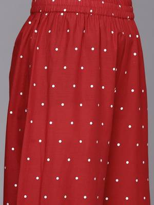 Women Rust Ethnic Motifs Yoke Design Kurta with Palazzos & With Dupatta 3