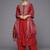 Women Rust Ethnic Motifs Yoke Design Kurta with Palazzos & With Dupatta