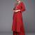 Women Rust Ethnic Motifs Yoke Design Kurta with Palazzos & With Dupatta