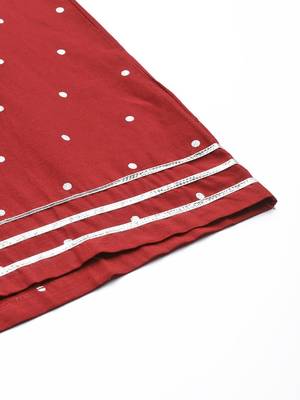 Women Rust Ethnic Motifs Yoke Design Kurta with Palazzos & With Dupatta 8