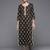 Women Black Ethnic Motifs Printed Patchwork Pure Cotton Kurta with Trousers