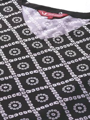 Women Black Ethnic Motifs Printed Kurta with Trousers 2