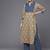 Women Beige & Blue Printed Pure Cotton Kurta with Trousers