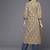 Women Beige & Blue Printed Pure Cotton Kurta with Trousers