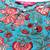 Women Blue & Red Pure Cotton Floral Print Kurta with Sharara & With Dupatta