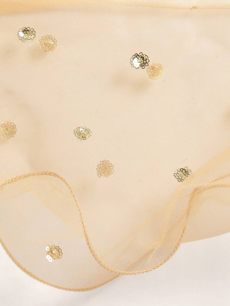 Pink & Gold-Colored Brocade Sleeveless Kurta Sharara With Sequins Ruffle Dupatta
