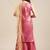 Pink & Gold-Colored Brocade Sleeveless Kurta Sharara With Sequins Ruffle Dupatta