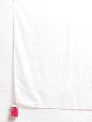 Women Pink Ethnic Motifs Yoke Design Regular Gotta Patti Pure Cotton Kurta with Sharara & With 4