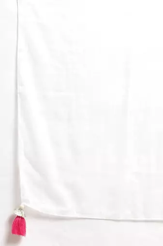 Women Pink Ethnic Motifs Yoke Design Regular Gotta Patti Pure Cotton Kurta with Sharara & With