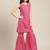 Women Pink Ethnic Motifs Yoke Design Regular Gotta Patti Pure Cotton Kurta with Sharara & With