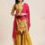 Women Yellow Floral Printed Straight Pure Cotton Kurta & Sharara With Dupatta