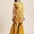 Women Yellow Floral Printed Straight Pure Cotton Kurta & Sharara With Dupatta