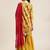 Women Yellow Floral Printed Straight Pure Cotton Kurta & Sharara With Dupatta