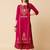 Women Magenta Printed Kurta with Palazzos