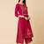 Women Magenta Printed Kurta with Palazzos