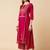 Women Magenta Printed Kurta with Palazzos