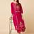 Women Magenta Printed Kurta with Palazzos