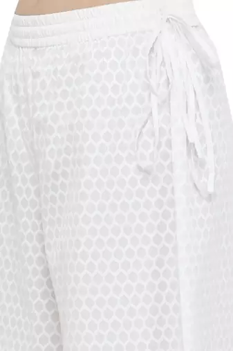 Women Green Printed Kurta with Palazzos