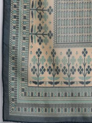 Ethnic Motifs Printed Chanderi Silk Kurta with Trousers & With Dupatta 3