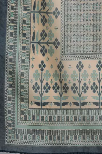 Ethnic Motifs Printed Chanderi Silk Kurta with Trousers & With Dupatta