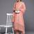 Women Peach-Coloured Ethnic Motifs Embroidered Kurta with Trousers & Dupatta