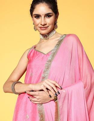 Women Ethnic Motifs Embroidered Sleeveless Kurta with Sharara & Dupatta 2