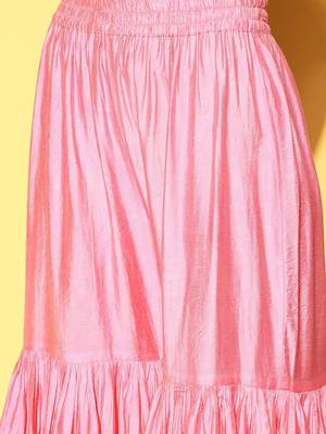 Women Ethnic Motifs Embroidered Sleeveless Kurta with Sharara & Dupatta 3