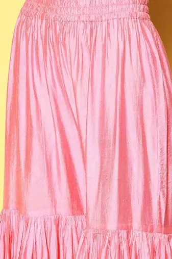 Women Ethnic Motifs Embroidered Sleeveless Kurta with Sharara & Dupatta