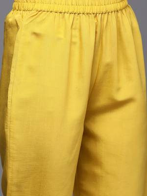 Ethnic Motifs Embroidered Mirror Work Kurta With Trousers & With Dupatta 3