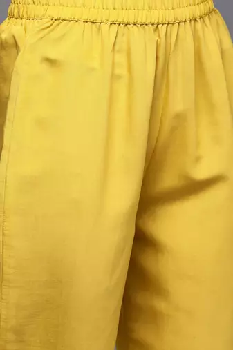 Ethnic Motifs Embroidered Mirror Work Kurta With Trousers & With Dupatta