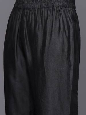 Printed Regular Chanderi Cotton Kurta with Trousers & Dupatta 3