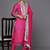 Women Floral Yoke Design Bandhani Kurta with Trousers & Dupatta