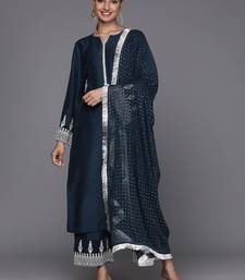 Women Ethnic Motifs Embroidered Regular Kurta with Trousers & With Dupatta