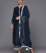Women Ethnic Motifs Embroidered Regular Kurta with Trousers & With Dupatta