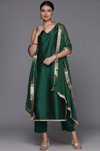 Women Regular Kurta with Trousers & With Dupatta