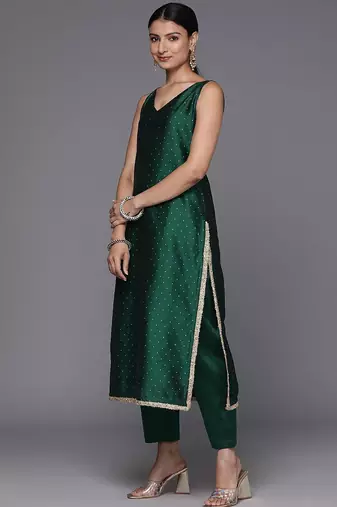 Women Regular Kurta with Trousers & With Dupatta