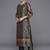 Ethnic Motifs Printed Sequinned Chanderi Silk Kurta with Trousers & With Dupatta