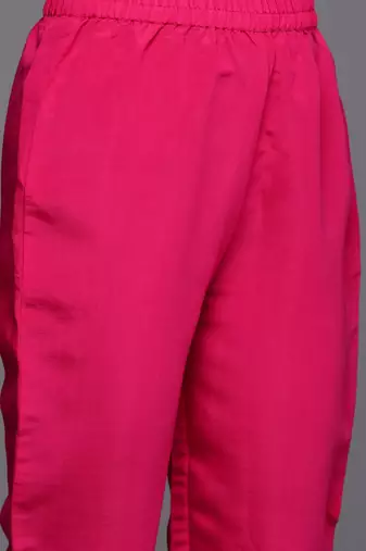 Embroidered Regular Kurta with Trousers & With Dupatta