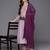 Embroidered Empire Sequinned Kurta With Trousers & Dupatta