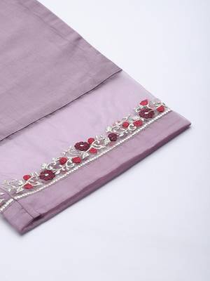 Embroidered Empire Sequinned Kurta With Trousers & Dupatta 9