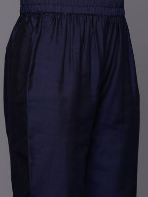 Women Embroidered Sequinned Silk Kurta with Trousers & Dupatta 4
