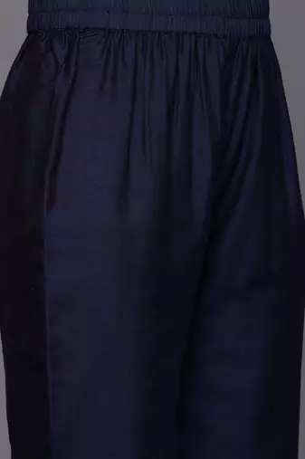 Women Embroidered Sequinned Silk Kurta with Trousers & Dupatta