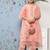 Women Peach-Coloured Floral Embroidered Thread Work Kurta with Trousers & With Dupatta