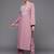 Women Mauve Ethnic Motifs Yoke Design Kurta with Trousers & With Dupatta