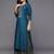 Women Teal Ethnic Motifs Embroidered Thread Work Kurta with Sharara & With Dupatta