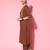 Women Rust Ethnic Motifs Embroidered Kurta with Trousers & With Dupatta