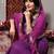 Women Purple Ethnic Motifs Yoke Design Pure Cotton Kurta with Trousers & Dupatta