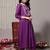 Women Purple Ethnic Motifs Yoke Design Pure Cotton Kurta with Trousers & Dupatta
