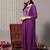 Women Purple Ethnic Motifs Yoke Design Pure Cotton Kurta with Trousers & Dupatta